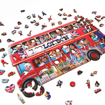 Double-Decker Bus | Luxury Wood Puzzle