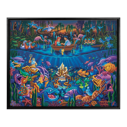The Little Mermaid - Part of Your World – 30" x 37" Canvas Wall Murals (Onyx Black Frame)