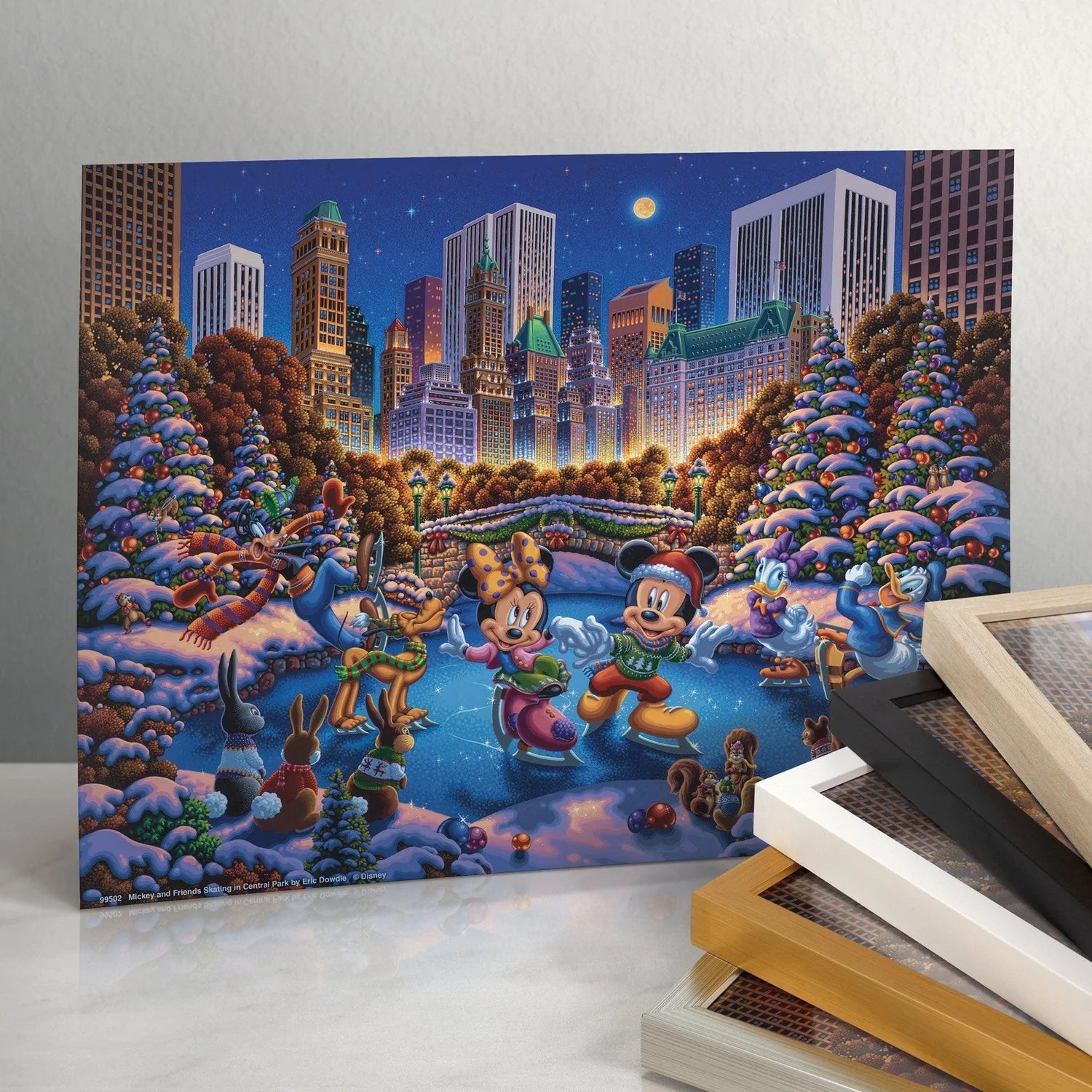 Mickey and Friends Skating in Central Park – 11" x 14" Art Print