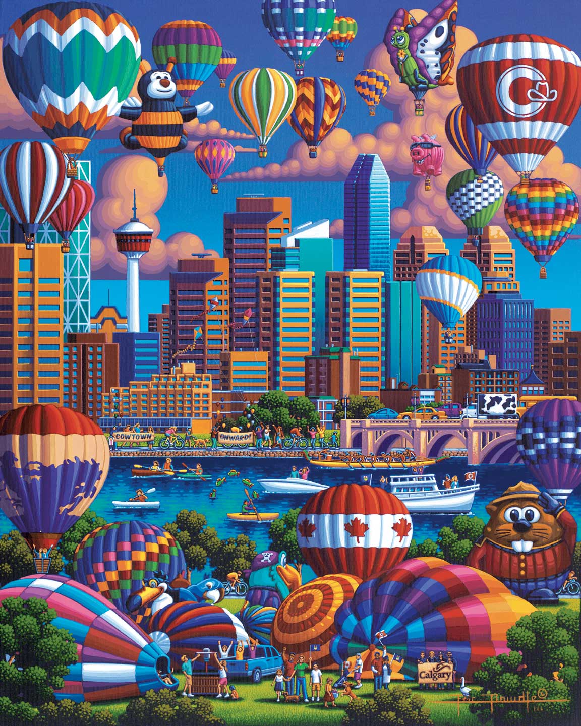 Above Calgary Fine Art Print
