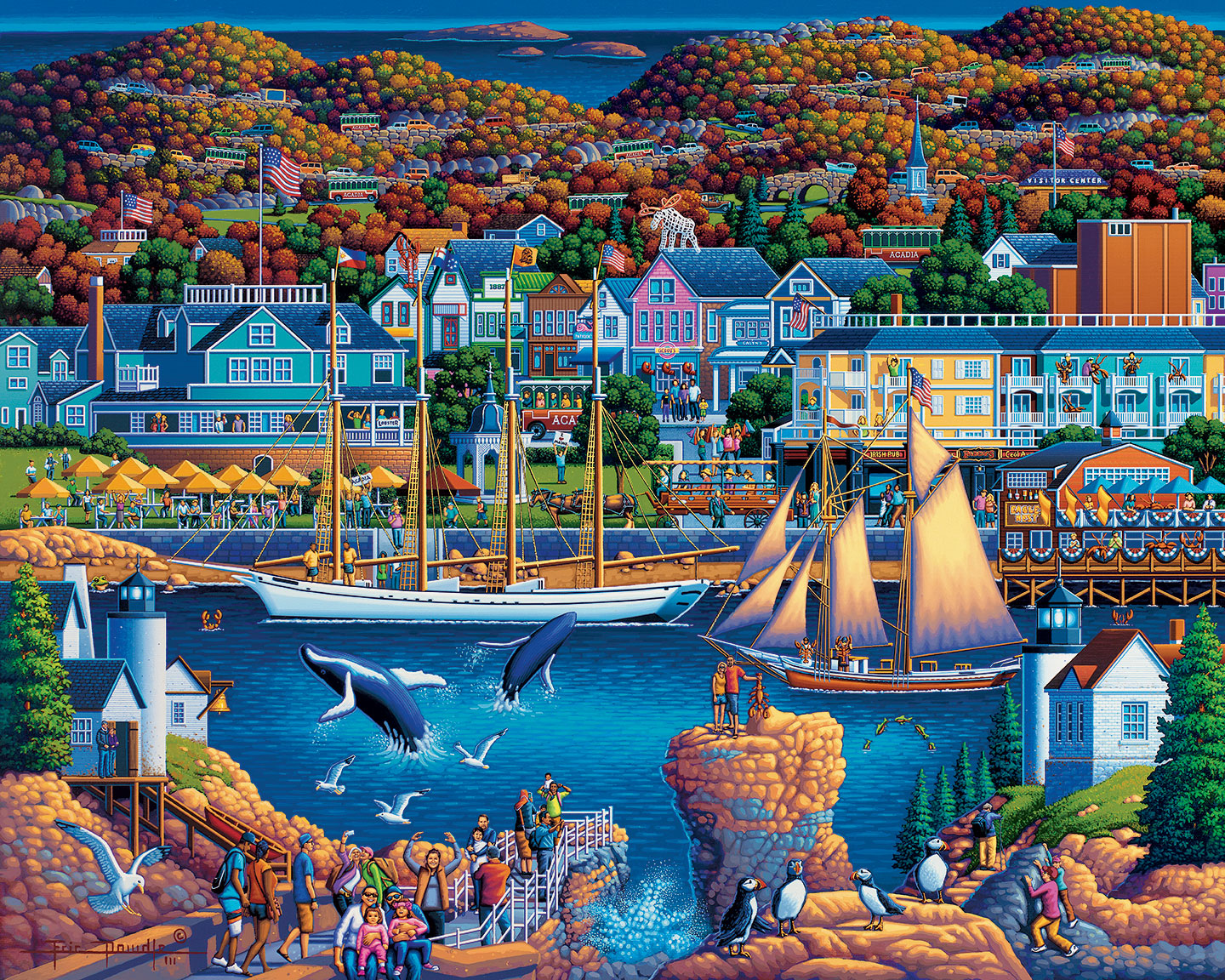 Sailing Acadia outlets Giclee Print