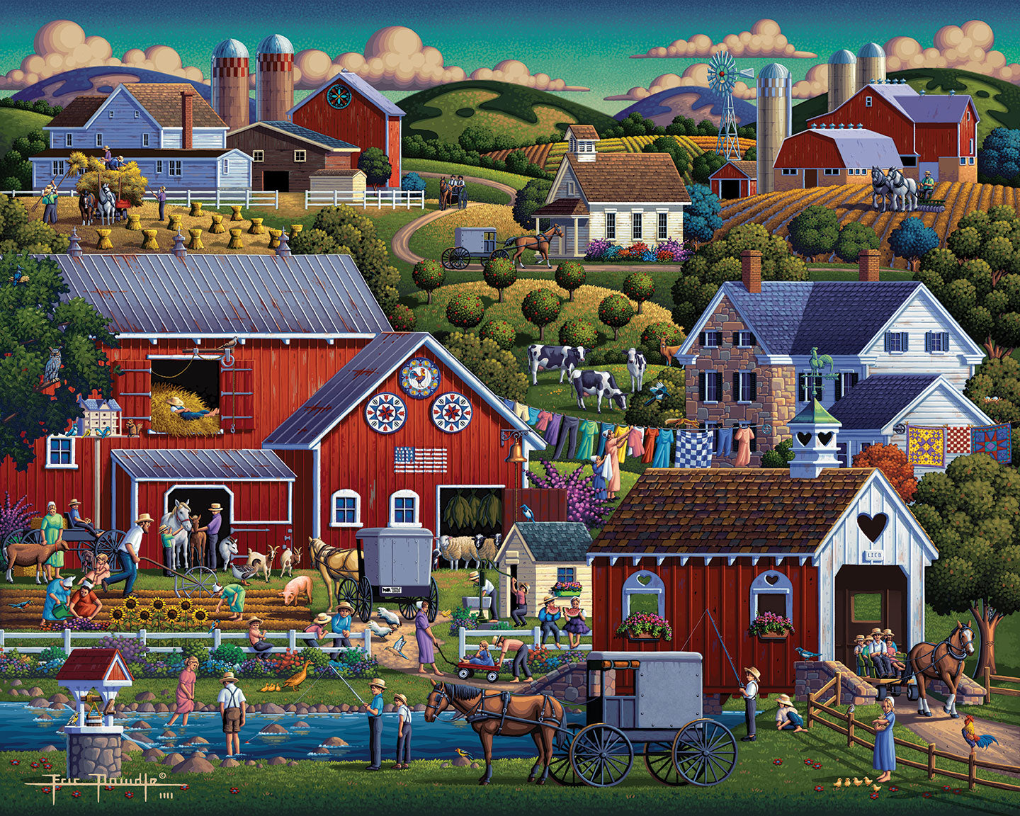 絵画+タペストリー Amish Amish Country - Canvas Gallery Wrap