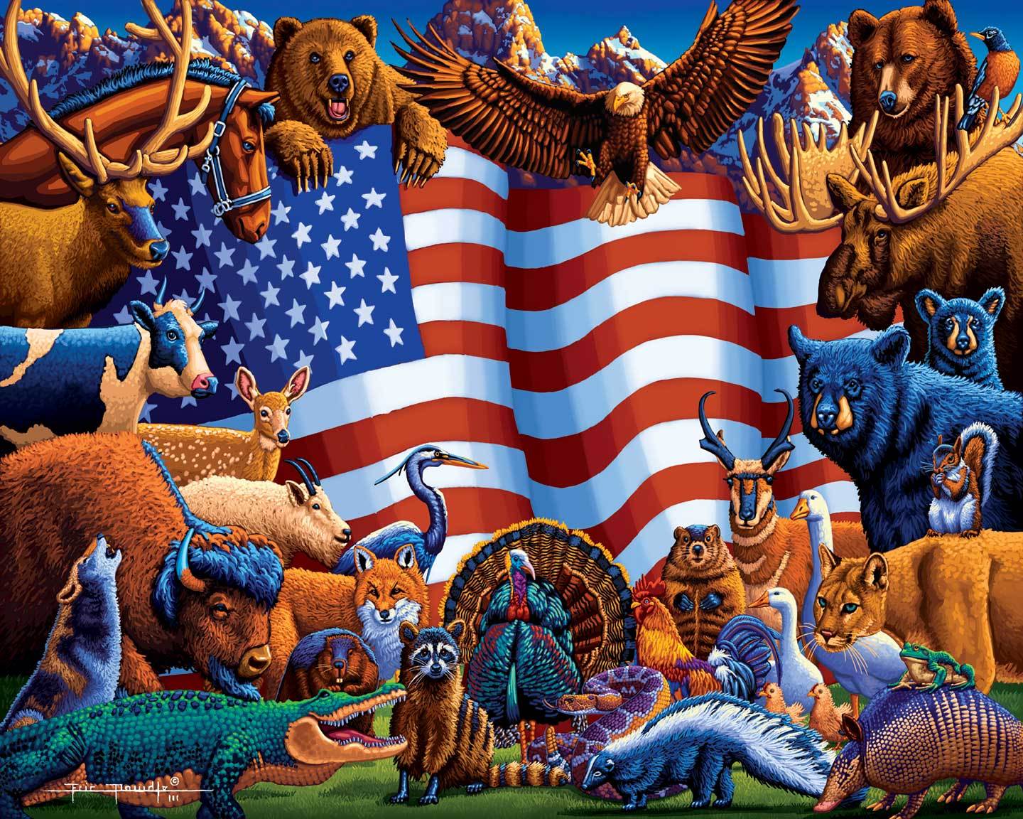 Animals of America Canvas Gallery Wrap