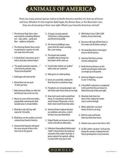 Animals of America | 300 Piece Dowdle Jigsaw Puzzle