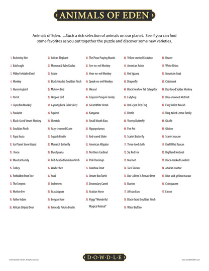 Animals of Eden Canvas Gallery Wrap