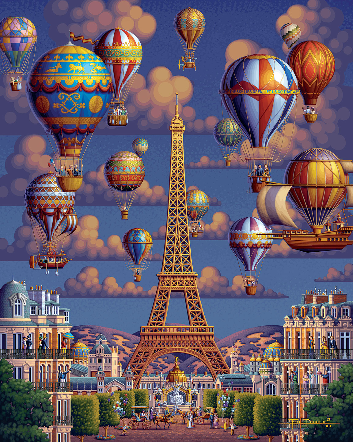 Balloons Over Paris | 210 Piece Personal Puzzle