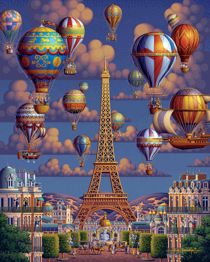 Balloons Over Paris | 210 Piece Personal Puzzle