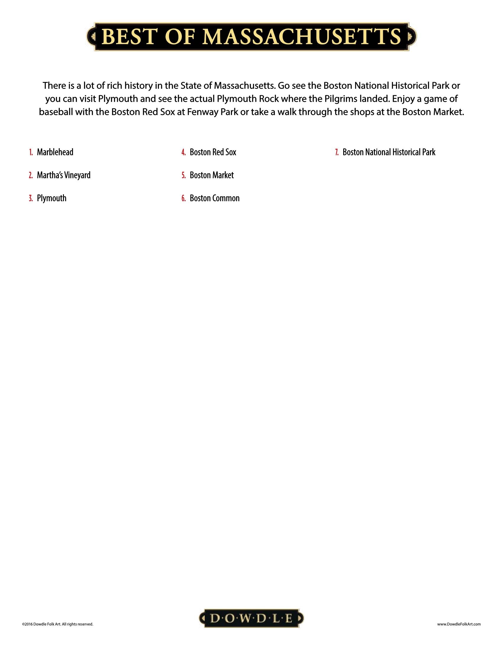 Best of Massachusetts Canvas Gallery Wrap