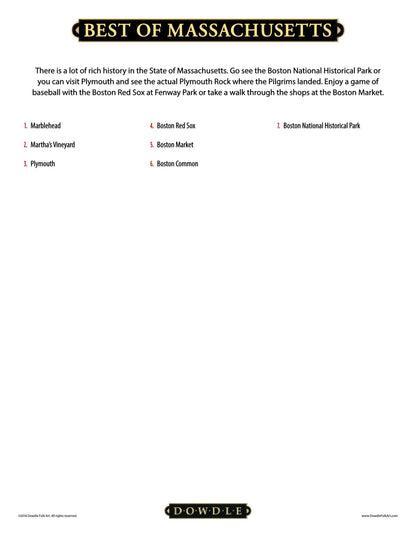 Best of Massachusetts Canvas Gallery Wrap