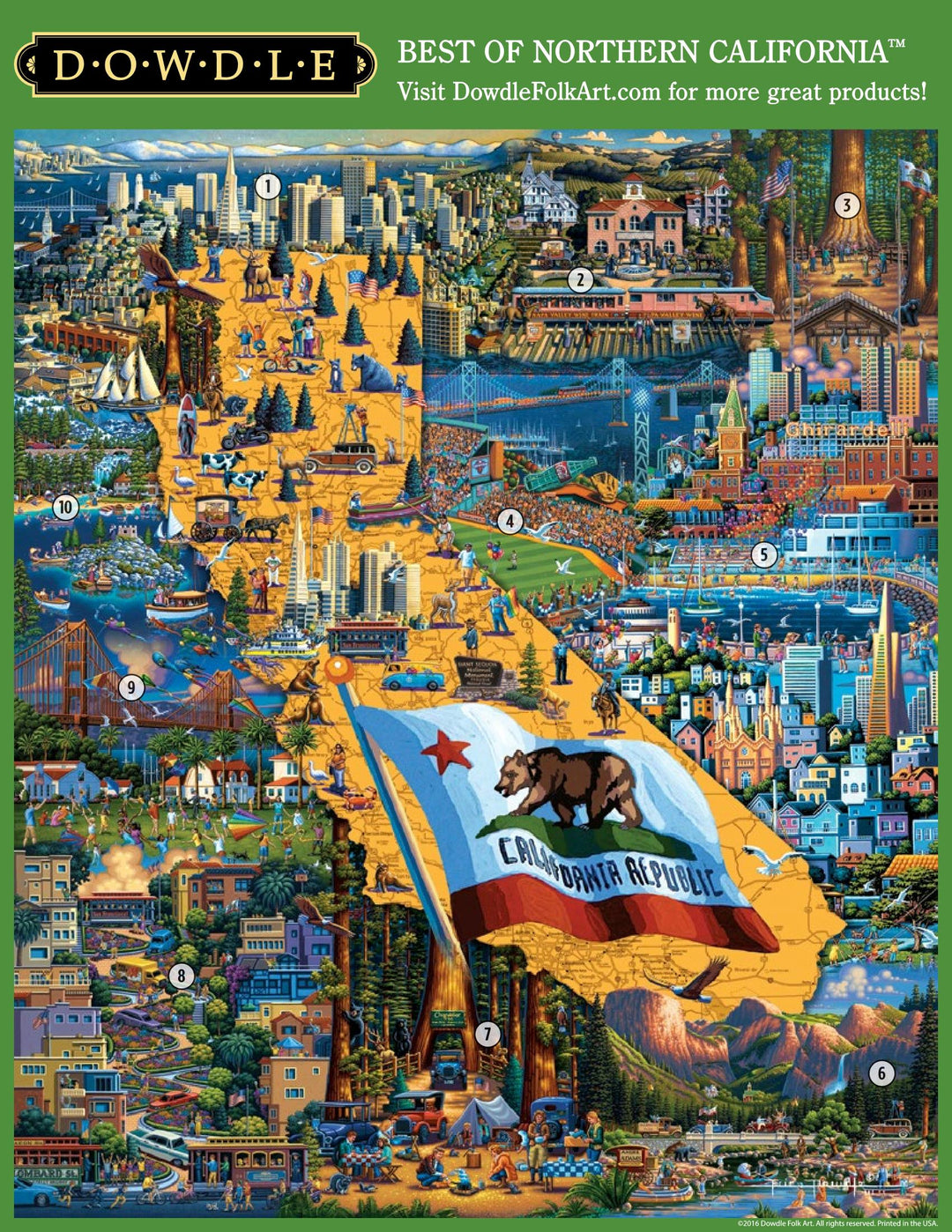 Best of Northern California | 500 Piece Dowdle Jigsaw Puzzle ...
