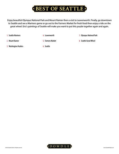 Best of Seattle Canvas Gallery Wrap