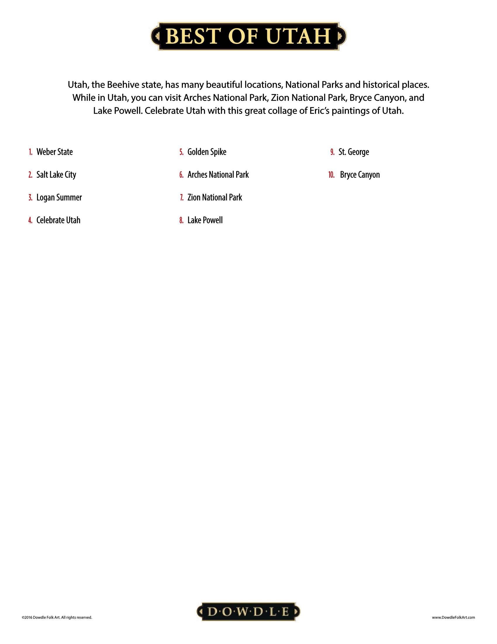 Best of Utah Canvas Gallery Wrap