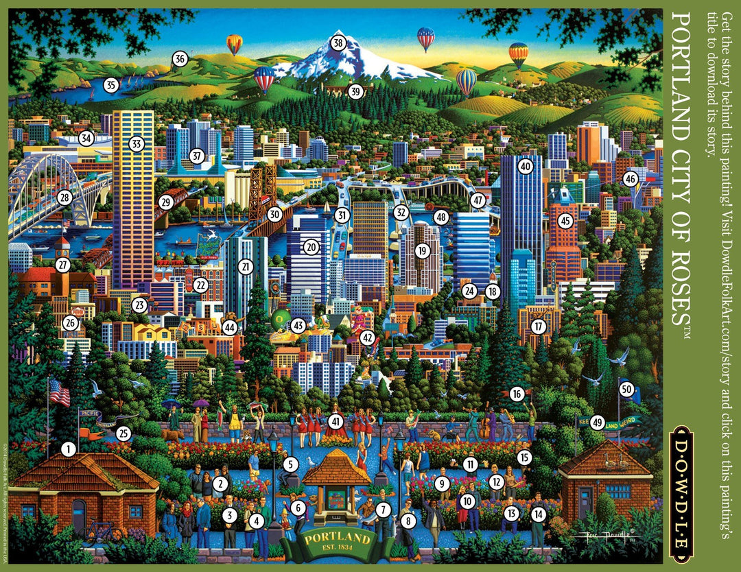 Portland City of Roses - Mini Puzzle - 250 Piece