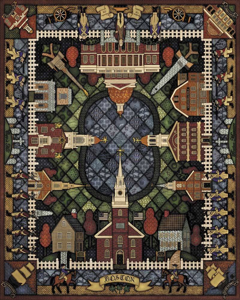 Boston Quilt Canvas Gallery Wrap