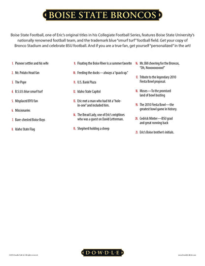 Boise State Broncos Canvas Gallery Wrap