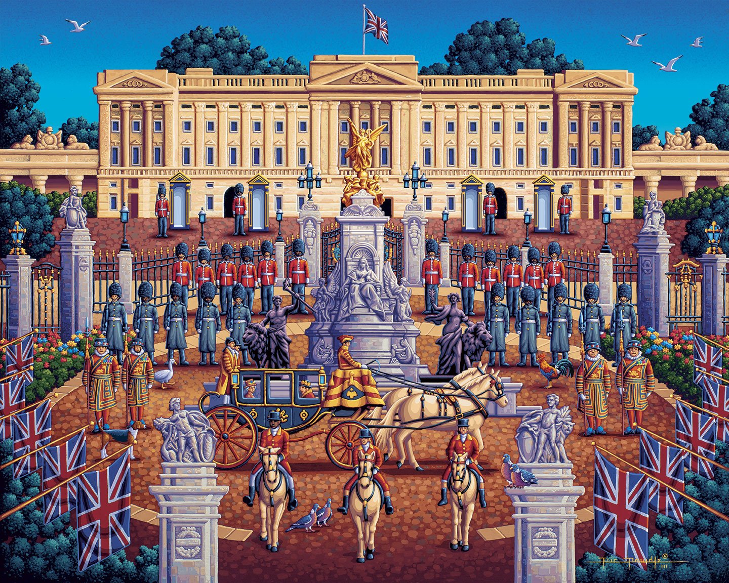 Buckingham Palace - 1000 Piece Dowdle Jigsaw Puzzle