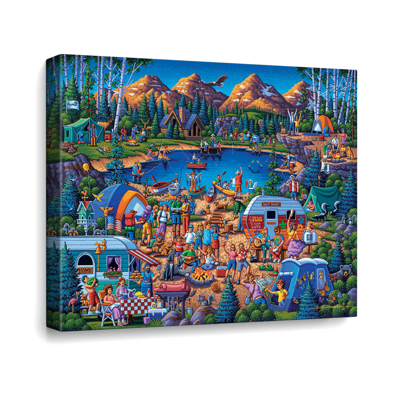 Camping Adventure Canvas Gallery Wrap