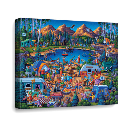 Camping Adventure Canvas Gallery Wrap