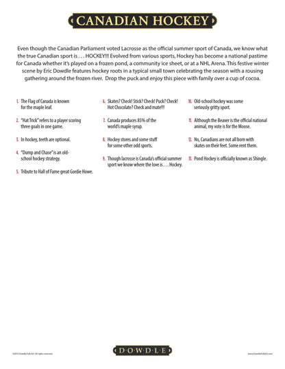 Canadian Hockey Canvas Gallery Wrap