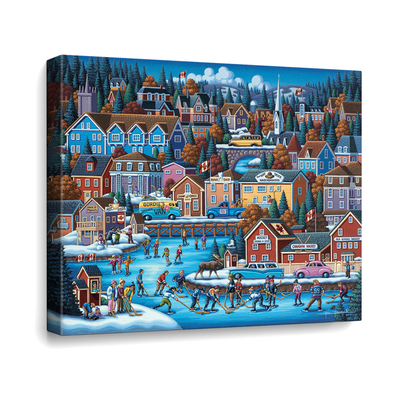 Canadian Hockey Canvas Gallery Wrap