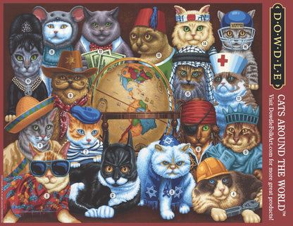 Cats Around the World Canvas Gallery Wrap