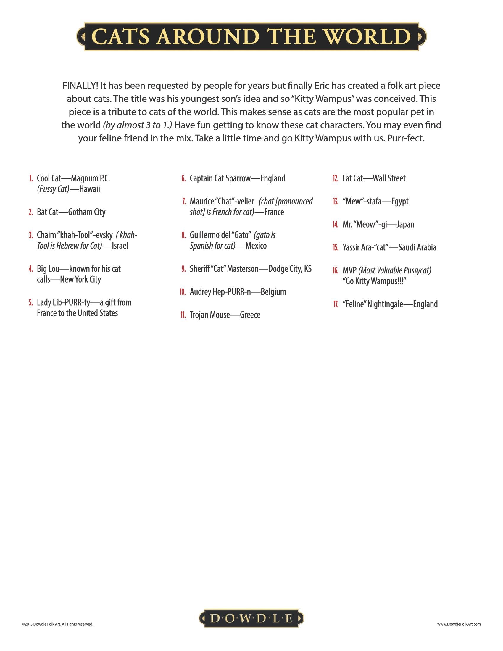 Cats Around the World Canvas Gallery Wrap