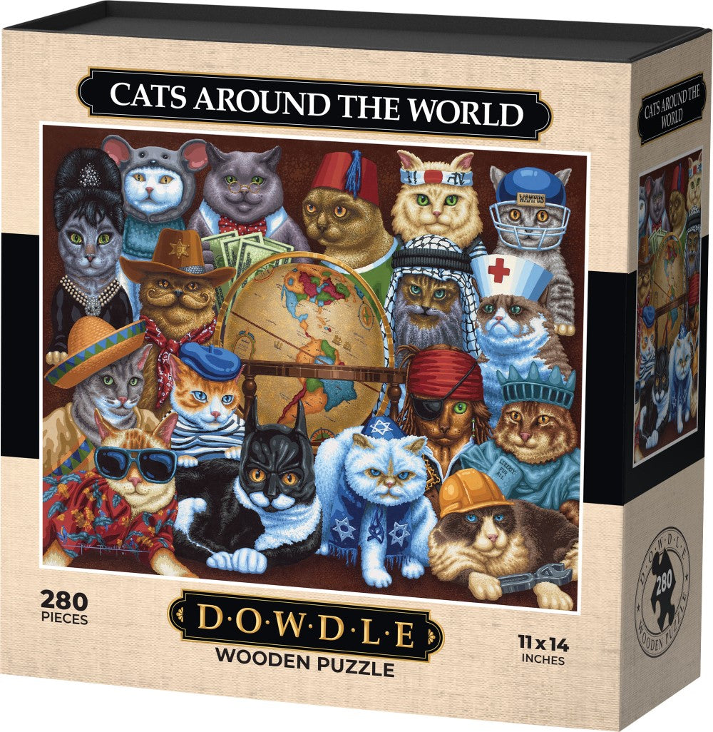 Cats Around the World - Wooden Puzzle