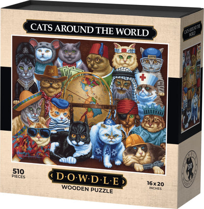 Cats Around the World - Wooden Puzzle