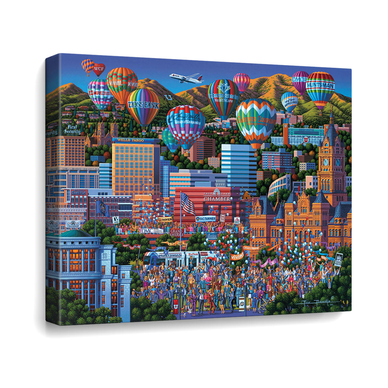 Celebrate Utah Canvas Gallery Wrap