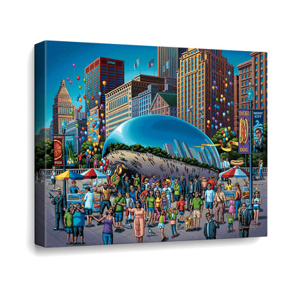 Chicago Bean Canvas Gallery Wrap