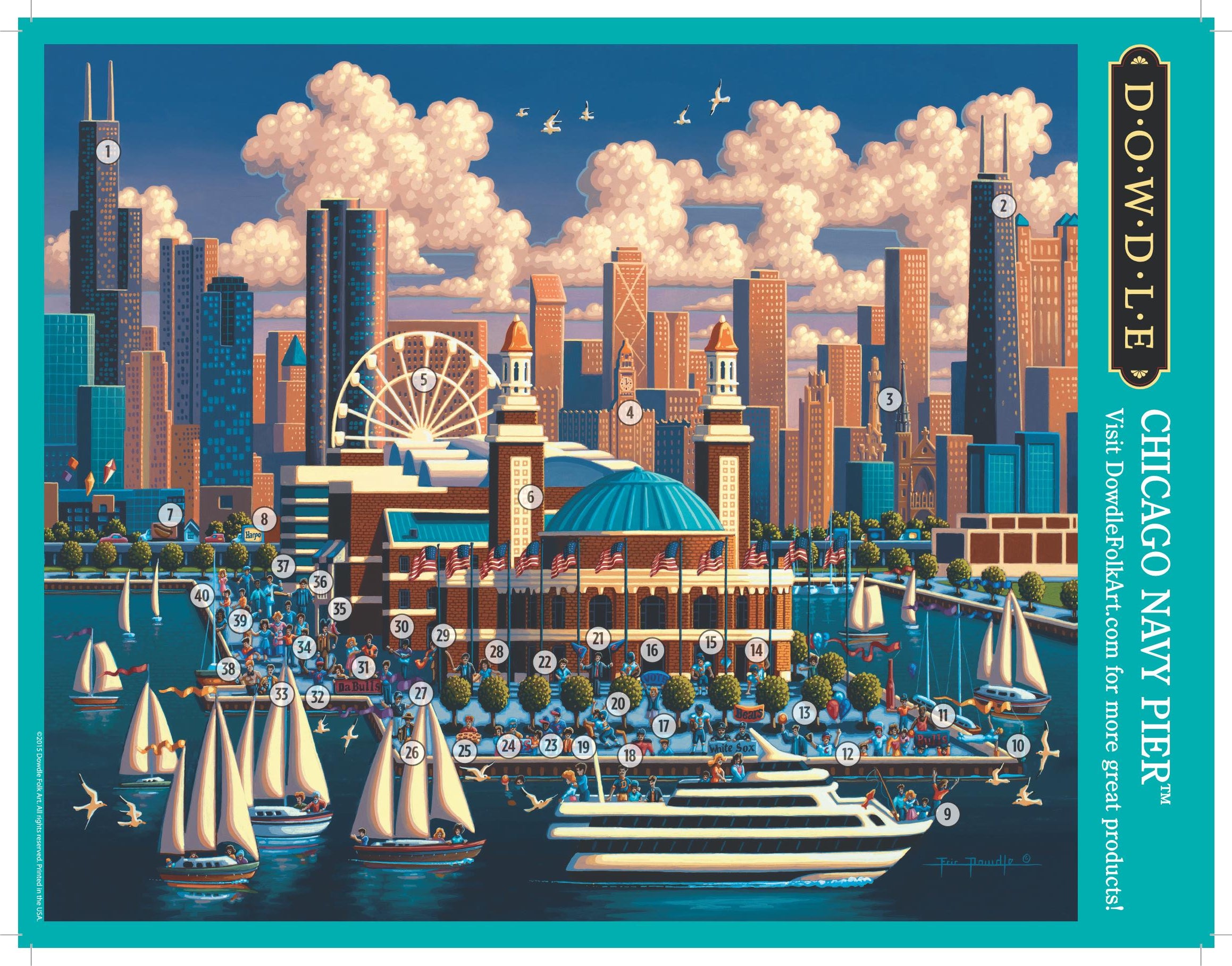 Chicago Navy Pier Canvas Gallery Wrap