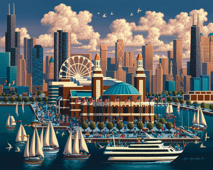Chicago Navy Pier - Wooden Puzzle