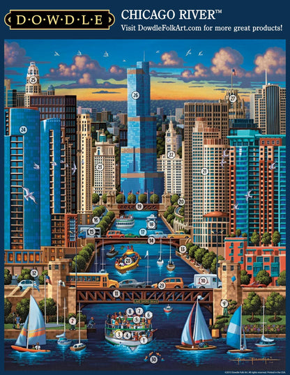 Chicago River Canvas Gallery Wrap