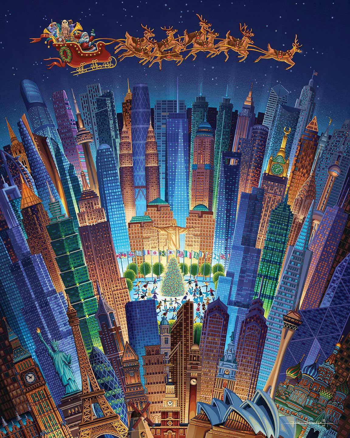 Christmas Around the World Canvas Gallery Wrap