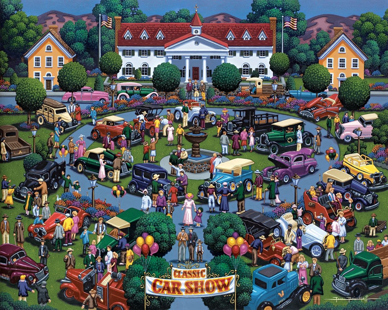 Classic Car Show - Wooden Puzzle