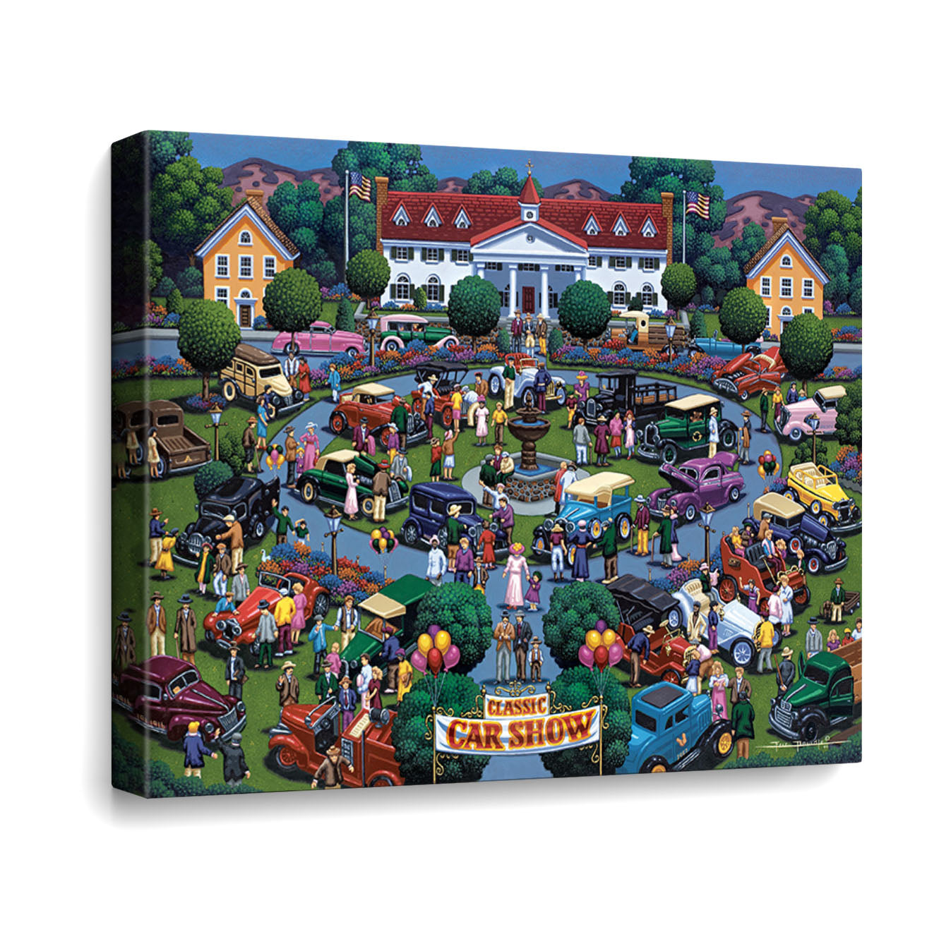 Classic Car Show Canvas Gallery Wrap