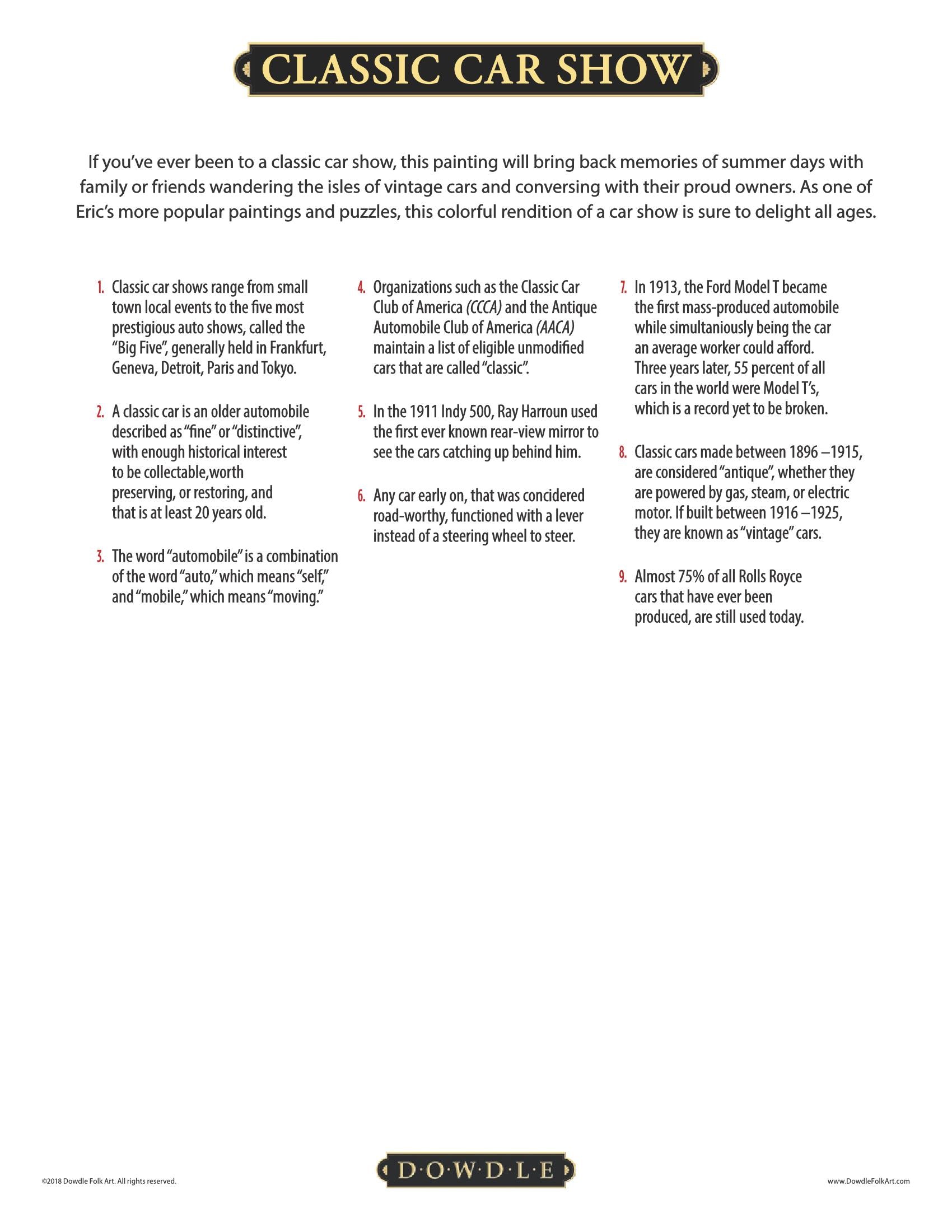 Classic Car Show Canvas Gallery Wrap