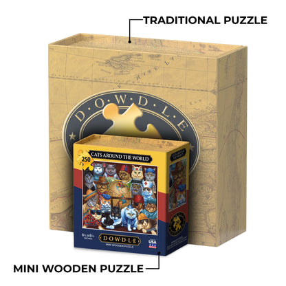 Cats Around the World - Mini Puzzle - 250 Piece