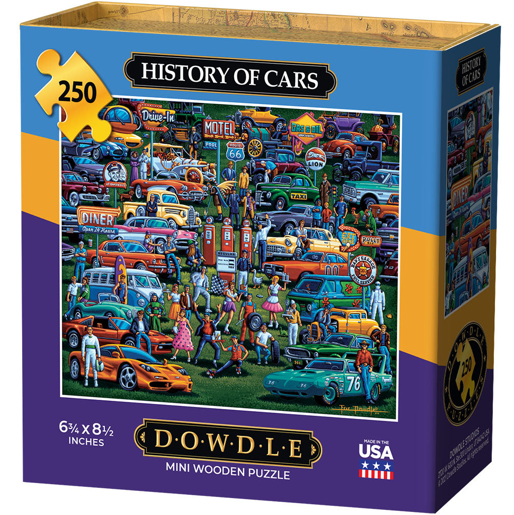 History of Cars - Mini Puzzle - 250 Piece