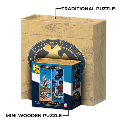 Lighthouses North - Mini Puzzle - 250 Piece