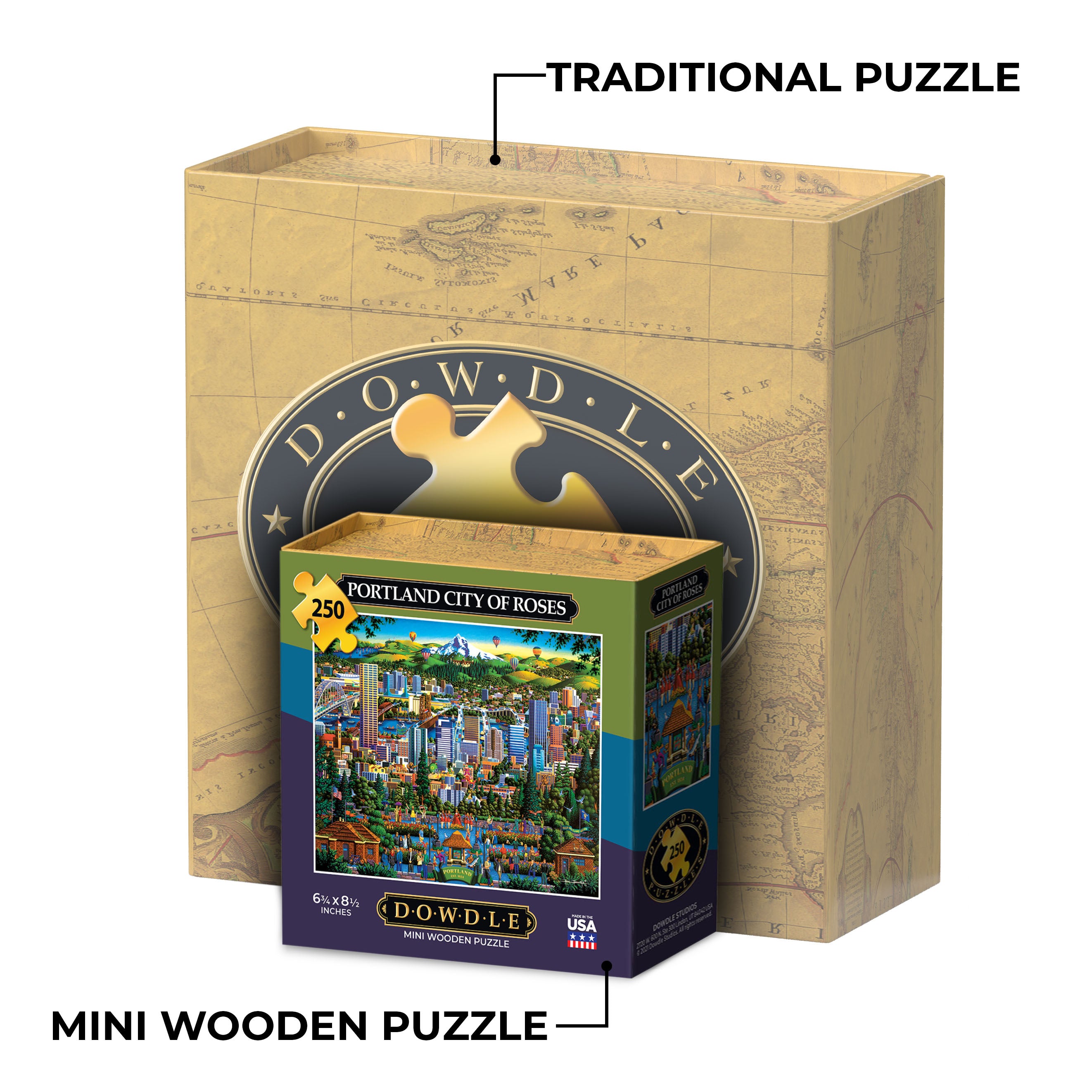 Portland City of Roses - Mini Puzzle - 250 Piece