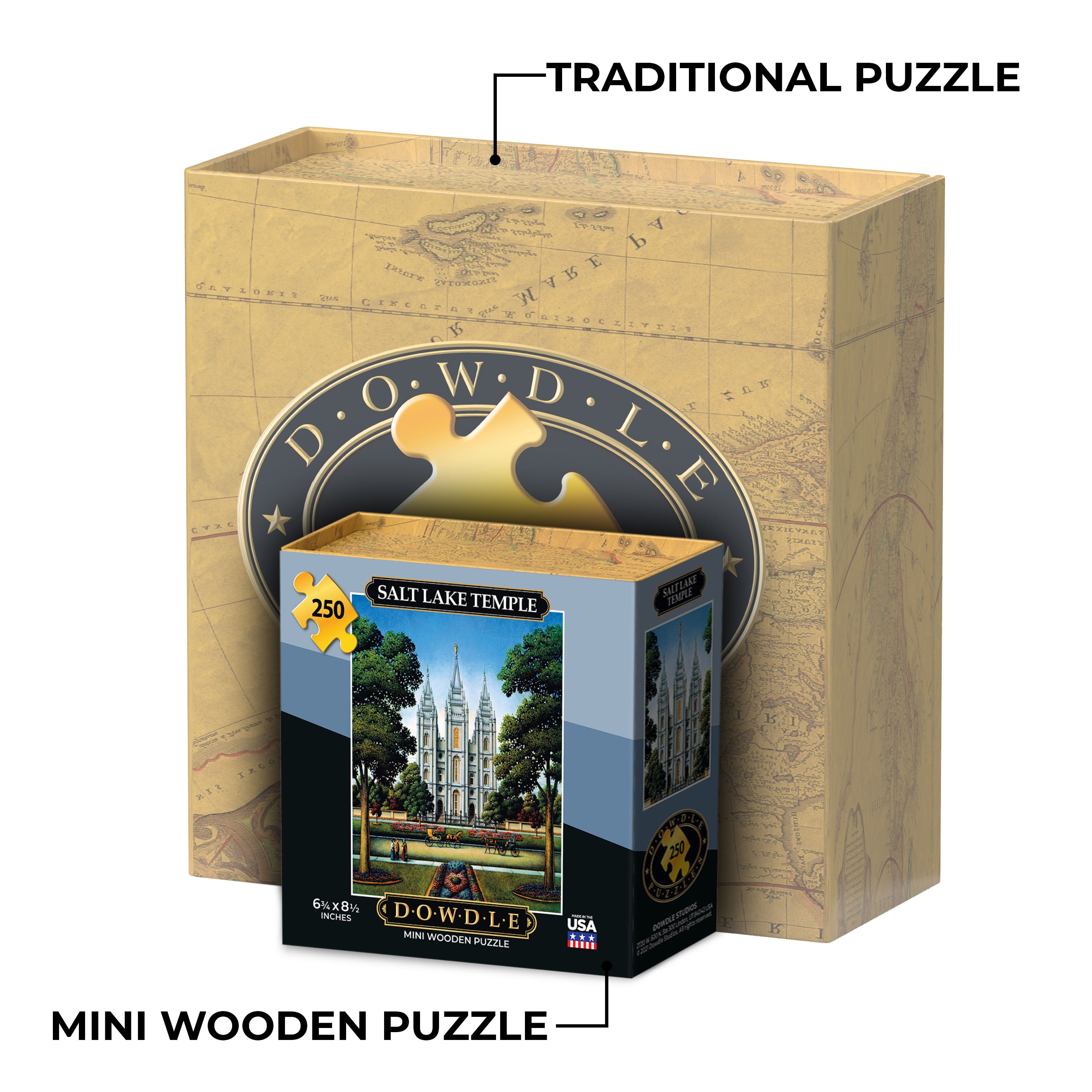 Salt Lake Temple - Mini Puzzle - 7x9 250 pc