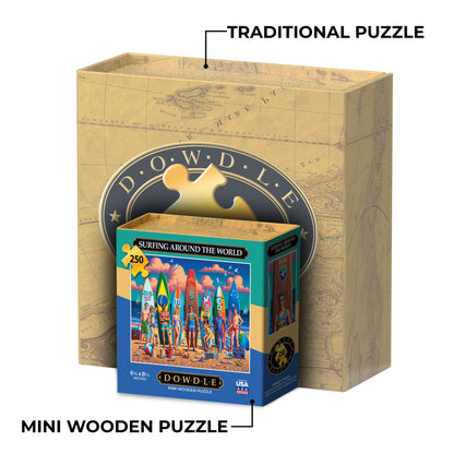 Surfing Around the World - Mini Puzzle - 250 Piece