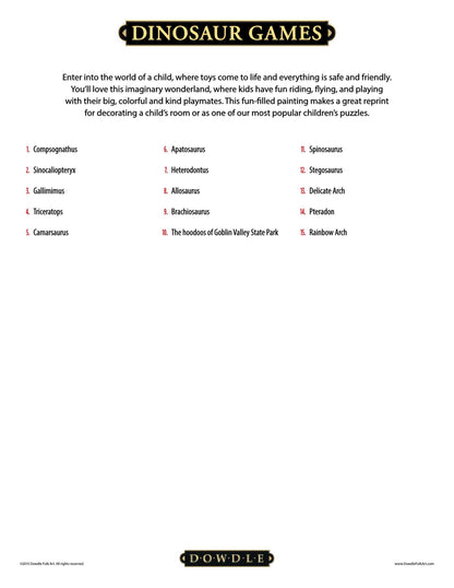 Dinosaur Games Canvas Gallery Wrap