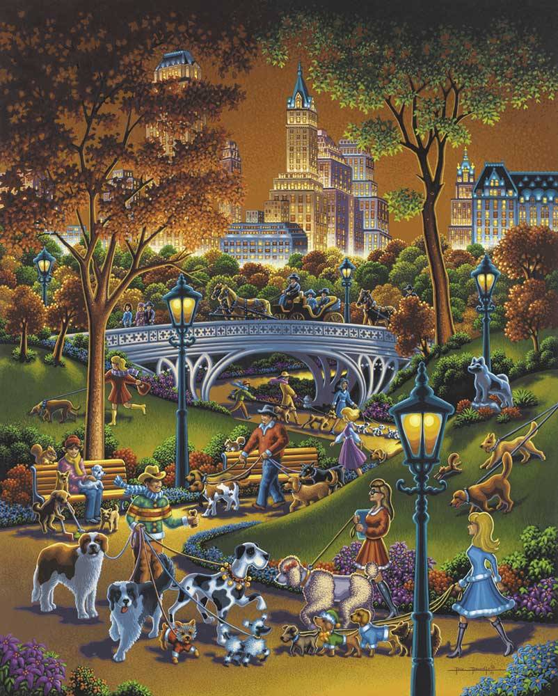 Dog Walkers Canvas Gallery Wrap