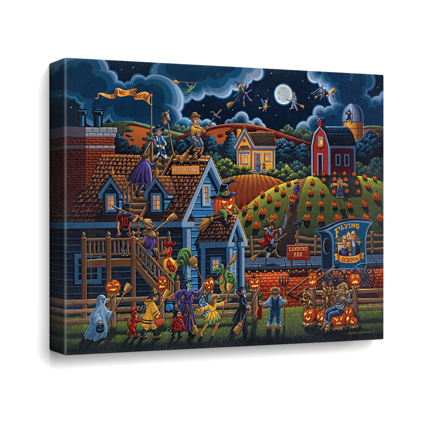 Flying School Canvas Gallery Wrap