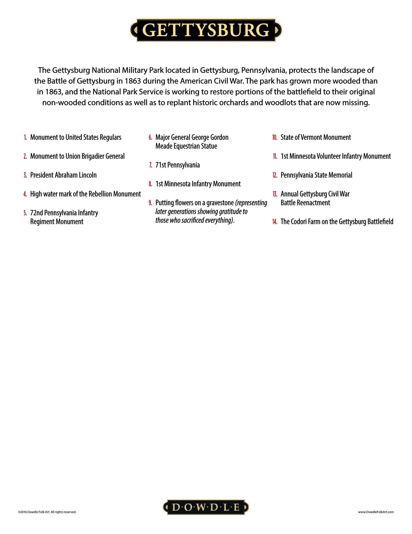 Gettysburg Canvas Gallery Wrap