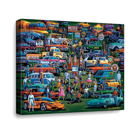 History of Cars Canvas Gallery Wrap