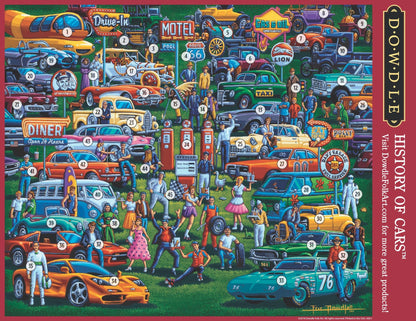 History of Cars - Mini Puzzle - 250 Piece