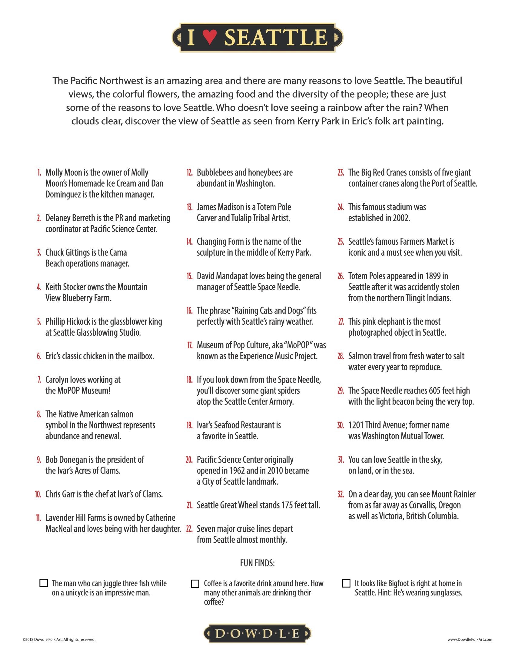 I Love Seattle Canvas Gallery Wrap